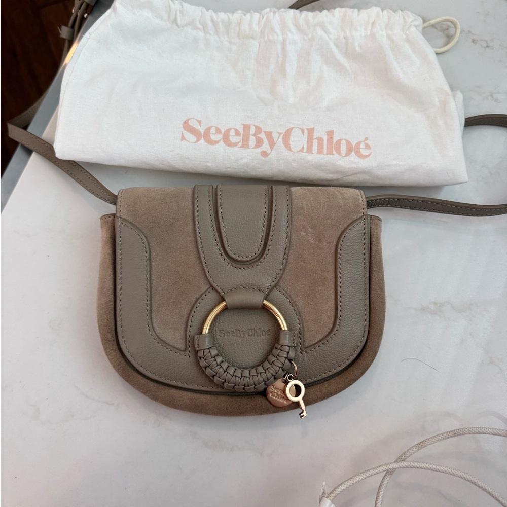 See By Chloe Small Hana Tan Leather Crossbody Bag